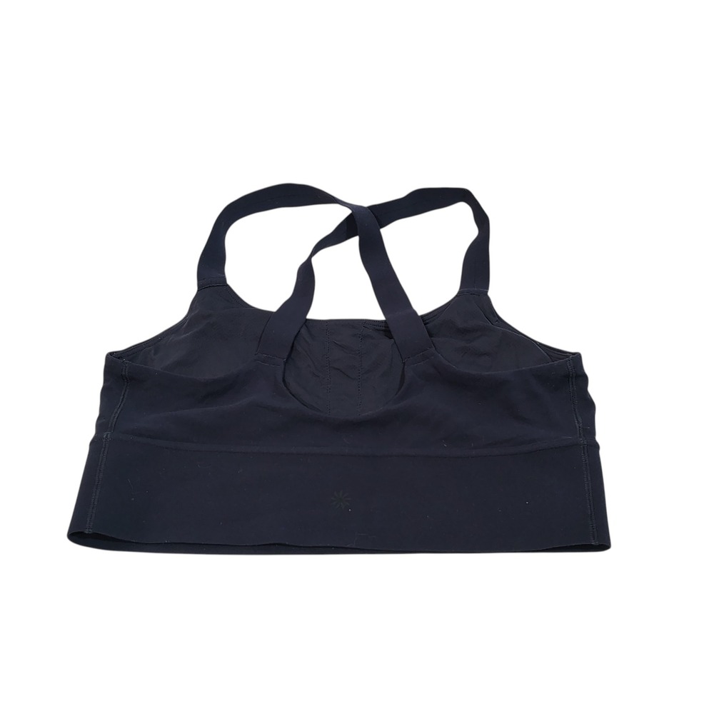 Athleta Navy Blue Sports Bra Medium Criss Cross Straps Athletic Yoga Workout - Picture 2 of 6